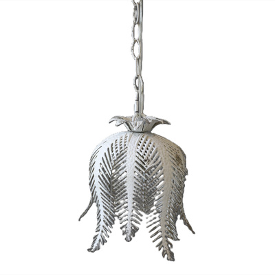 Vintage Bl�tter H�ngeleuchte Shabby Wei�