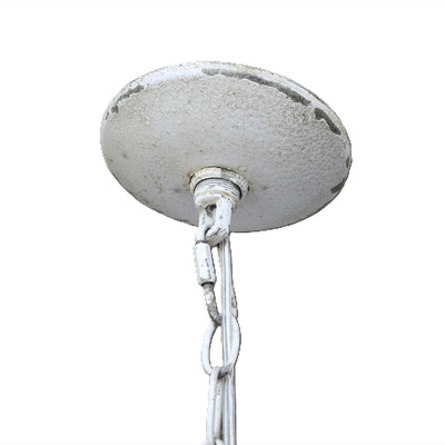 Vintage Bl�tter H�ngeleuchte Shabby Wei�