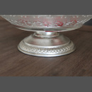 Vintage Etagere Glas Metall Silber