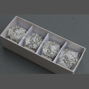 4er Set Strass Serviettenringe Metall Silber